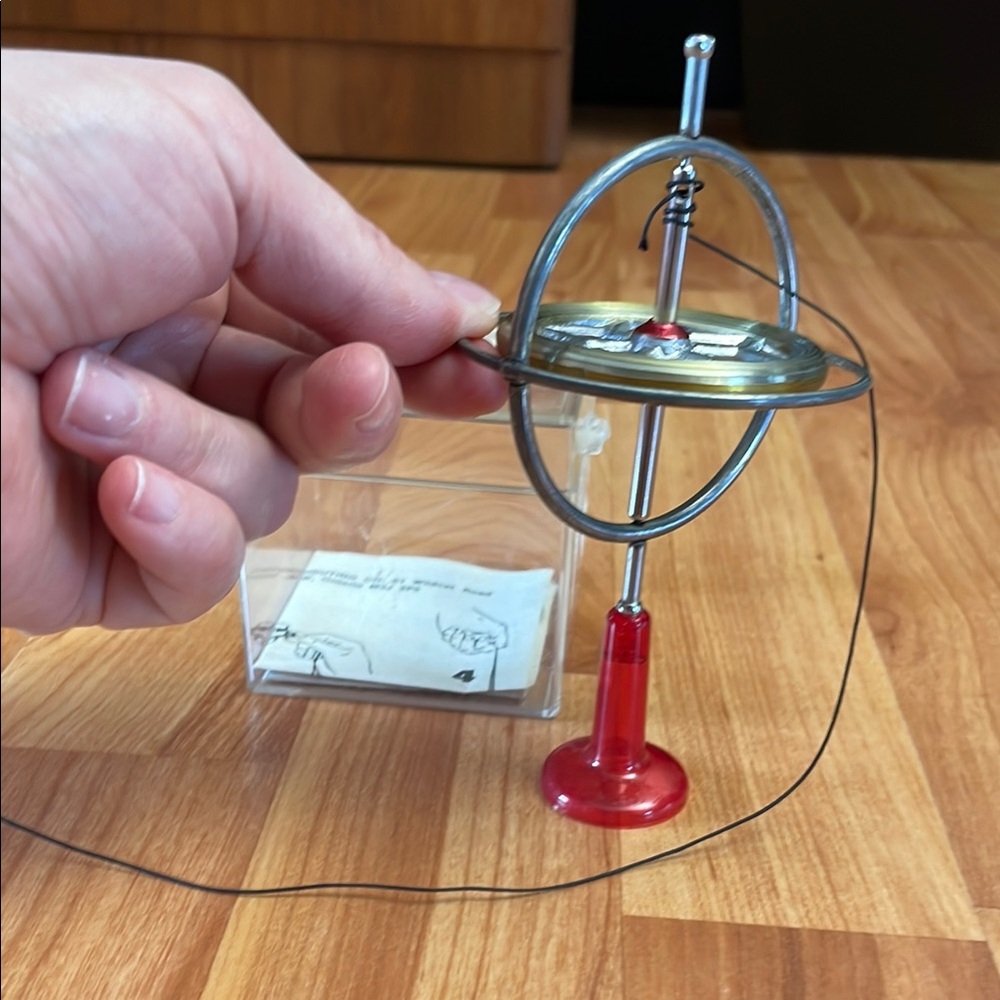 Vintage 1960s Original TEDCO Gyroscope, a classic science toy Metal Gyroscope